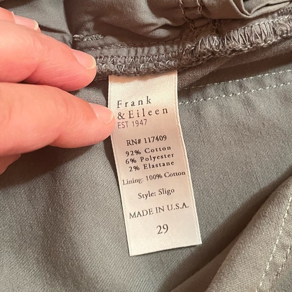 Frank & Eileen Sligo Jeans in Olive Green - Picture 7 of 8